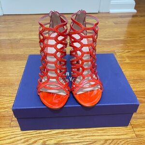 Stuart Weitzman Pink Strappy Heels